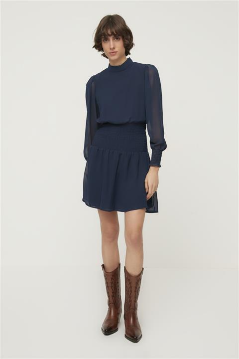 TRENDYOLMİLLA Lacivert Gipe Detaylı Elbise TWOAW22EL1616