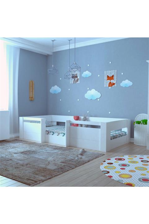 Ninnimo Vega Montessori Mdf Karyola Beyaz 90x190 Yatak Uyumlu M 2004