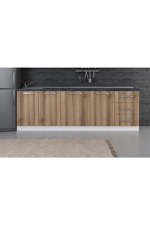 Minar 250 Cm Mutfak Dolabı Beyaz Dore 250-d1-alt Modül