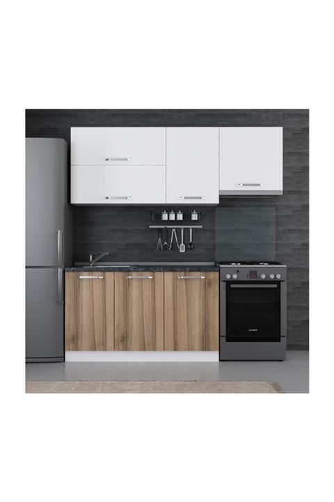 Minar 200 Cm Mutfak Dolabı Beyaz Dore 200-d7