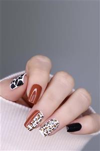 Flash Tattoos® Leopar Tırnak Dövmesi - Tırnak Tattoo - Nail Art - Tırnak Sticker