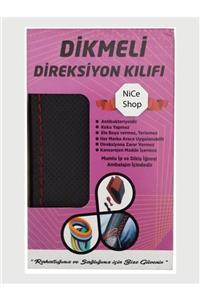 NiCe Shop Hyundai Accent Admira Dikmeli Direksiyon Kılıfı - Kırmızı Dikişli