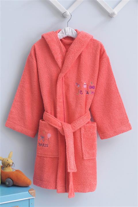 Marie Claire Çocuk Bornoz-Bonbons 9/10 Yaş Coral /