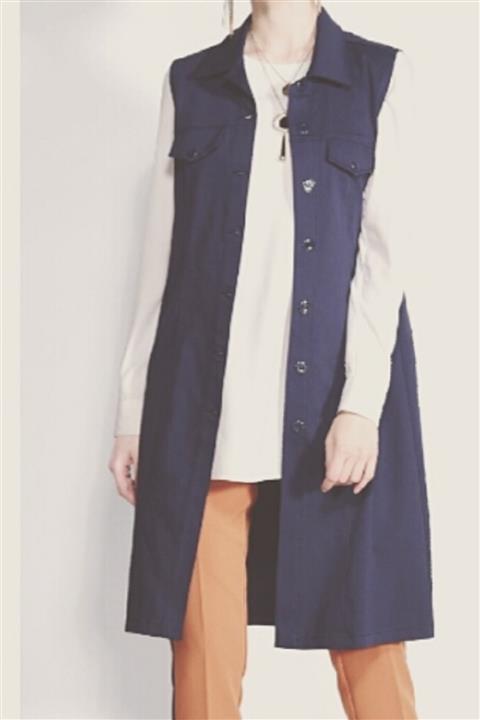 YILDIZ Kadın Lacivert Tunik Yelek