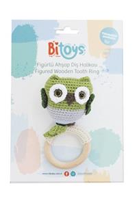Bitoys Kız Erkek Bebek Baykuş Çıngıraklı Amigurimi Diş Kaşıyıcı Yeşil