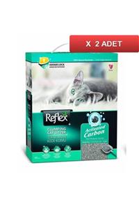 Reflex Aktif Karbonlu Süper Hızlı Topaklanan Kedi Kumu 10lt Turkuaz (2 Adet)