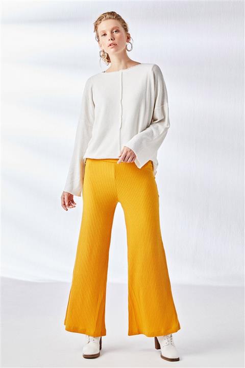 Muni Muni Kadın Sarı Rahat Kesim Pantolon