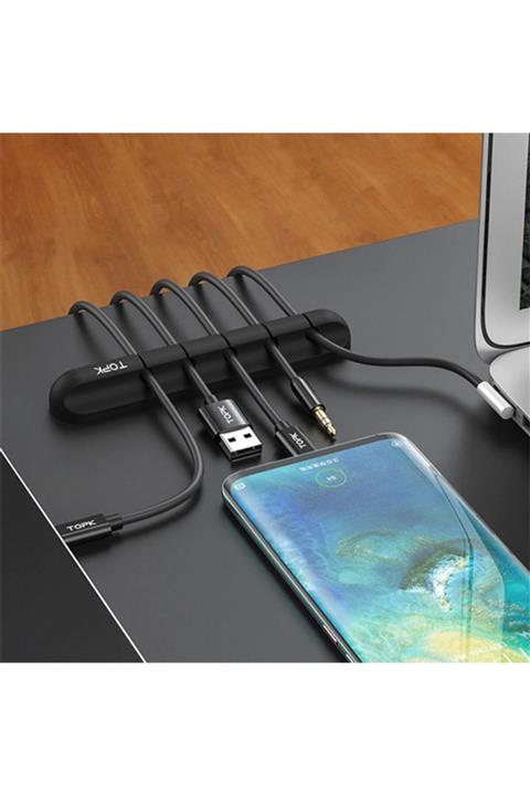 Ally Mobile Topk Kablo Düzenleyici Masa Kenarı Yapışkanlı Kablo Tutucu