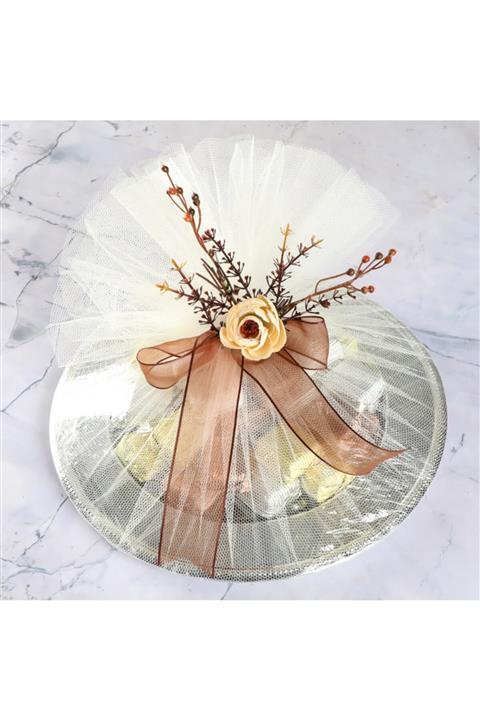 Hacı Şerif Incili Yuvarlak Tepside Kız Isteme Çikolatası