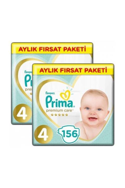 Prima Premium Care 4 Numara 9-14 Kg 156x2:312 Adet