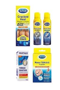 Wartner Nasır Sökücü Flaster+ Tırnak Mantar Jeli+ayak Spreyi+ayakkabı Spreyi+topuk Çatlak Kremi Set 60 Ml