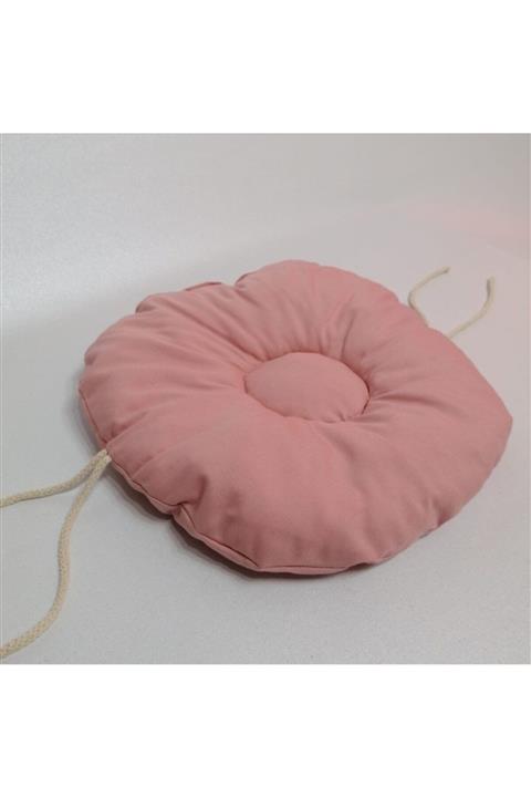 APAYDIN ÇEYİZ Pudra Pofidik Yuvarlak Tabure Sandalye Minderi