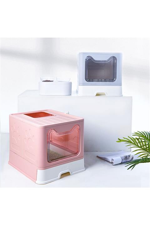 DREAM VEGA Mikopet Space Lux Kedi Tuvaleti-mavi