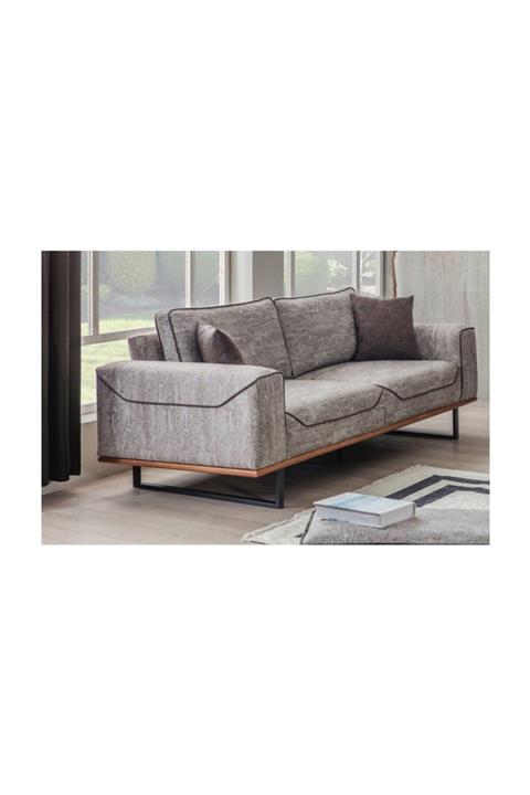 Vivense Vegas Üçlü Koltuk Açık Kahve