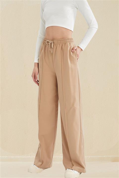 Sun Victoria Kadın Krem Çımalı Bol Paça Eşofman Altı