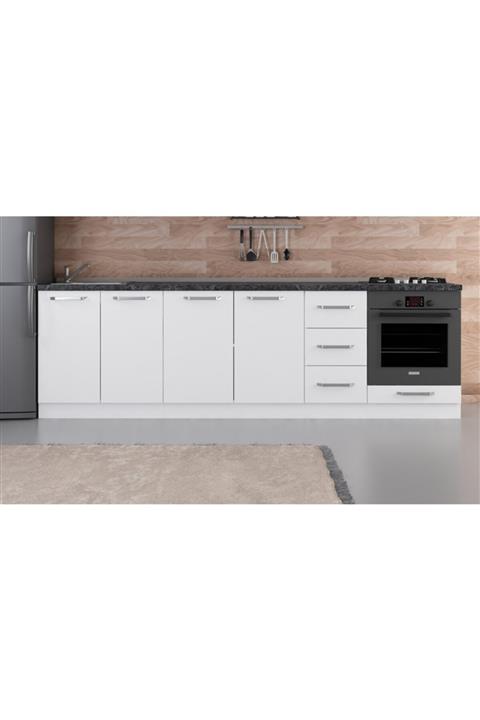 Minar 270 cm Mutfak Dolabı Beyaz 270-b6- Alt Modül