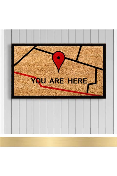 Paspashello Design Koko Paspas Pvc Taban 40x70 cm Model You Are Here Konum