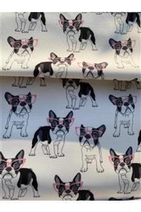 favor kumaş French Bulldog Desenli Dijital Baskılı Kumaş Fvr-1073