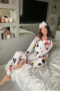 Pembishomewear Feel Mickey Mouse 2 Li Gömlek Yaka Süpersoft Pijama Takımı