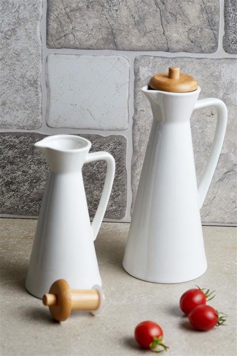 BF'HOME Porselen Yağdanlık Büyük Boy - Küçük Boy 2li Set