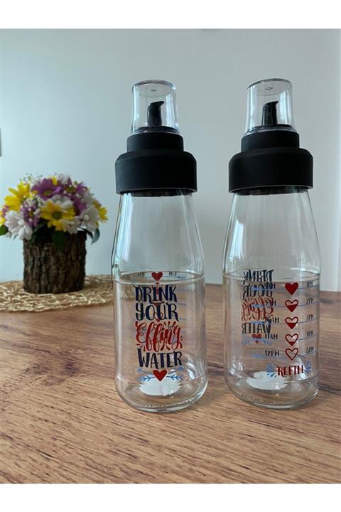 Bayev 2 Adet Damlatmaz Cam Yağlık-sirkelik Yağdanlık Set 450 ml