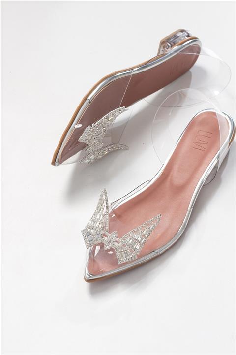 LuviShoes Şeffaf Kadın Topuklu Sandalet