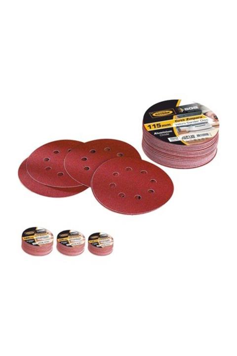 Sgs 115mm Cırt Zımpara Delikli - P120 Kum (50 Adet)