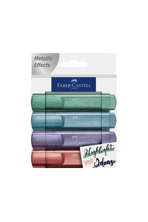Faber Castell Faber-castell Fosforlu Kalem 4 Renk Metalik