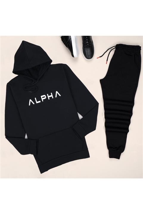 uyguntarz Siyah Alpha Eşofman Takımı