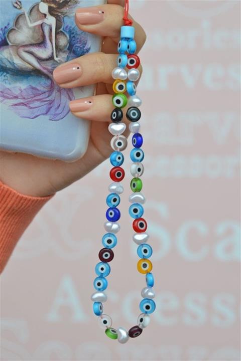 Sacce Scarves&Accessories Nazar Boncuklu Telefon Charmı Askısı Ipi