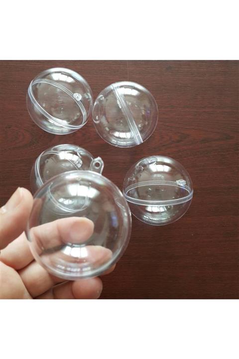 CAM KUTU DÜNYASI Şeffaf Mika Top Küre