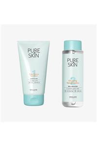 Oriflame Pure Skin Matlaştırıcı & Serinletici Yüz Losyonu + Temizleyici Tonik