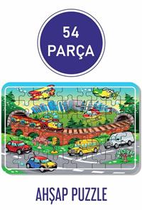 Baskı Atölyesi 54 Parça Ahşap Puzzle Kara Ve Hava Araçları