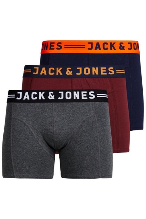 Jack & Jones Jaclıchfıeld Trunks 3 Pac Bordo Erkek Boxer