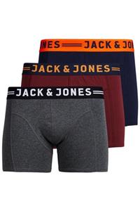 Jack & Jones Jaclıchfıeld Trunks 3 Pac Bordo Erkek Boxer