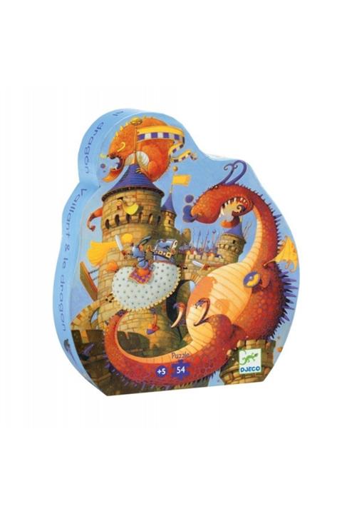 djeco Dekoratif Puzzle 54 Parça/vaillant And The Dragon