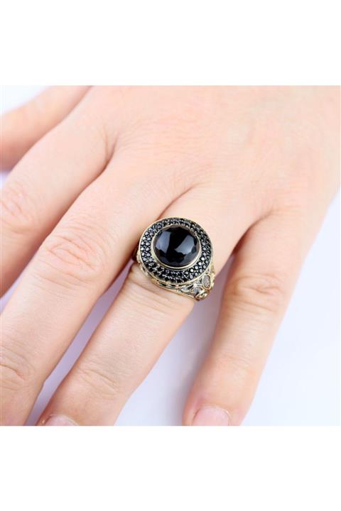 ATA MUCEVHERAT Yuvarlak Taşlı Erkek Yüzük