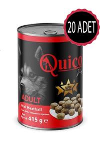 Quico Veal Meatball Yetişkin Köpek Konserve Maması 20'li 415 Gr