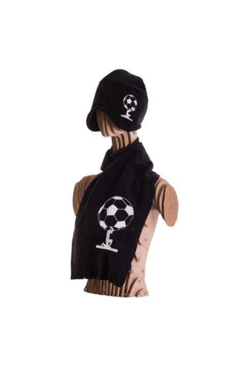 Tosbaa Unisex Siyah Atkı Bere Takımı