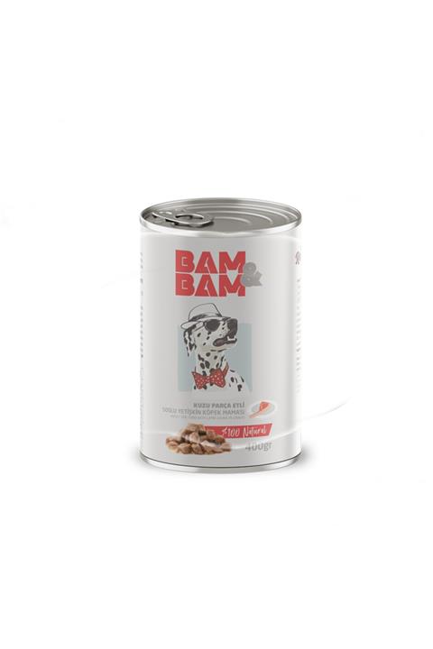 BAM&BAM Kuzu Etli Soslu Yetişkin Köpek Konservesi 400 gr x 12 Adet