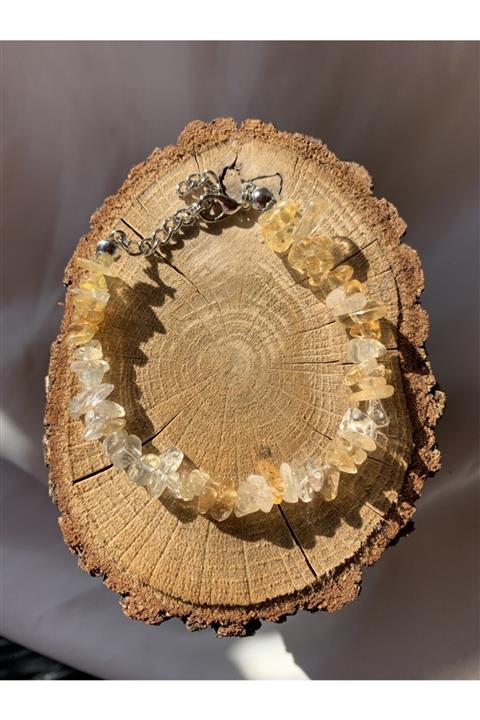 Dibati Accessories Sitrin Taşı Kırık Doğal Taş Bileklik