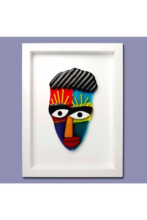 Cool Glass Design Maske, El Yapımı Duvar Süsü