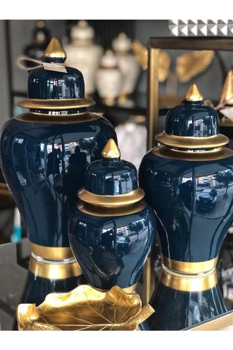 MS DECOR DESİGN Dekoratif Ev Aksesuarı 3 Lü Şah Küp