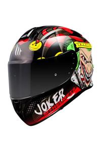 MT Helmets Mt Siyah Parlak Kask Targo Joker ( Şeffaf Vizör )