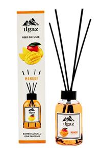 ILGAZ Reed Dıffuser 110 Ml Mango Oda Kokusu Tropikal Oda Parfümü Bambu Çubuklu Oda Kokusu