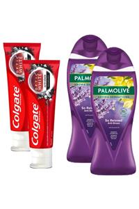 Colgate Aktif Kömür 50 ml Palmolive Aroma Sensations Duş Jeli 250 ml X 2 Adet