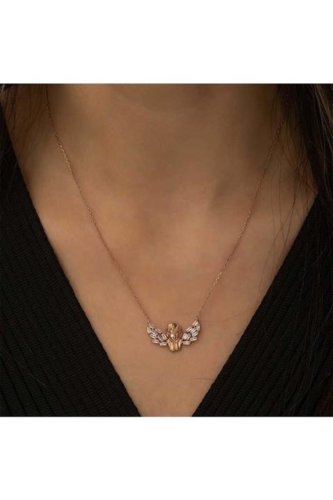 Gumush Gümüş Kanatlı Melek Kolye