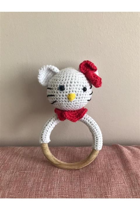 Zümrüt Amigurumi Hello Kitty Diş Kaşıyıcı