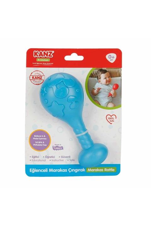 Kanz /Enfal Oyuncak Marakas Çıngırak Mavi