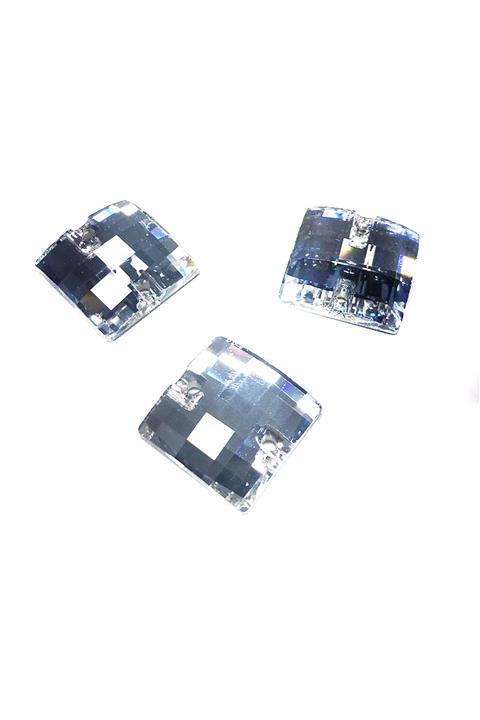 Dünya Takıları 25 Mm Kare Swarovski Kolye Ucu